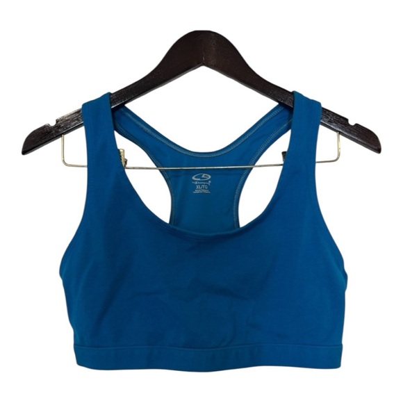 Champion Blue Sports Bra with Racerback Design and Supportive Band - Picture 4 of 4